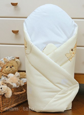 Rożek usztywniony - Balonki ecru.